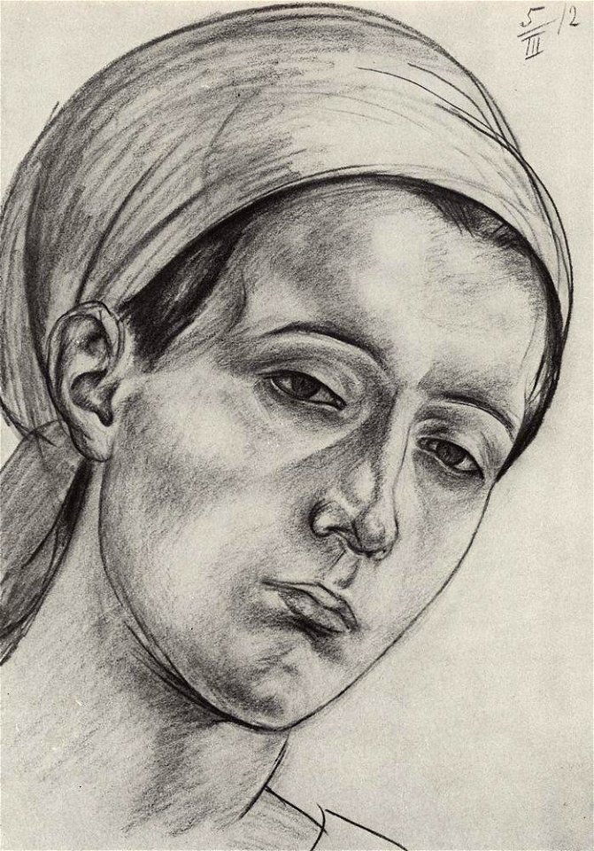 Kuzma Petrov-Vodkin female-head-1912