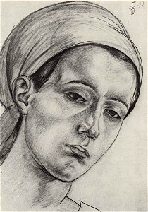 Kuzma Petrov-Vodkin female-head-1912