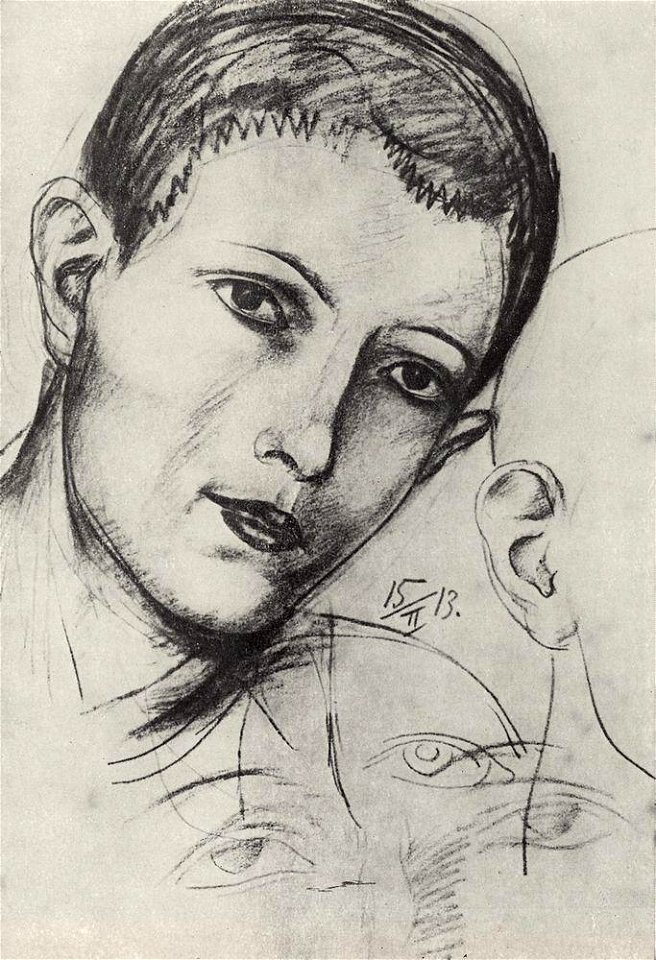 Kuzma Petrov-Vodkin head-of-young-man-adam-1913