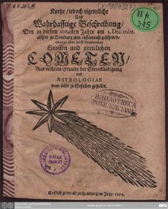 Kurtze iedoch eigentliche Und Warhafftige Beschreibung Des Cometen 01