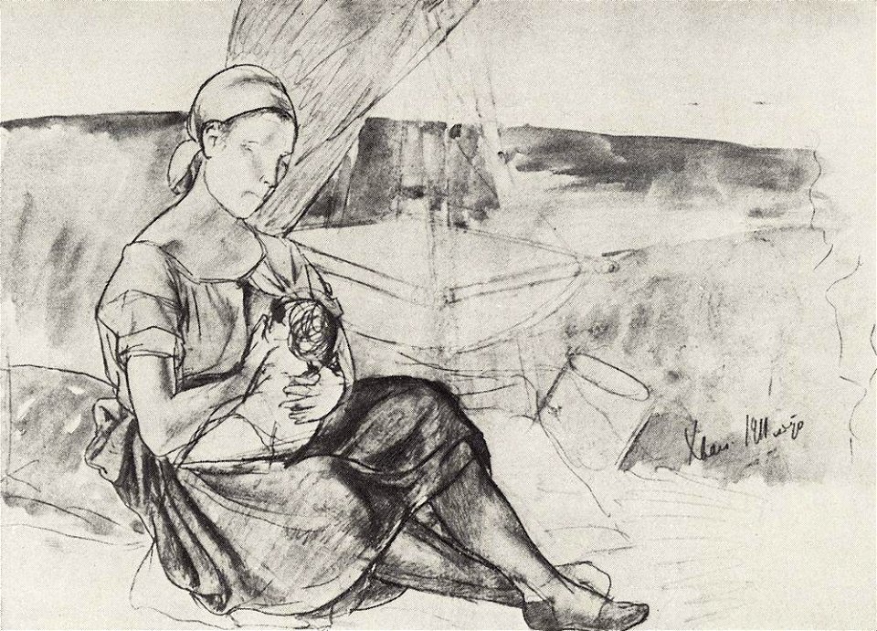 Kuzma Petrov-Vodkin sketch-for-a-picture-of-mother