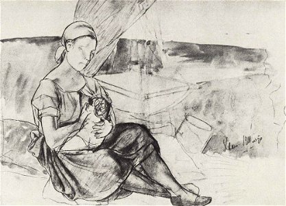 Kuzma Petrov-Vodkin sketch-for-a-picture-of-mother