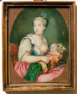 Kvinna med dibarn vid bröstet - Nationalmuseum - 30326