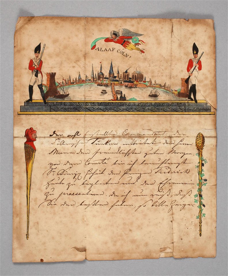 Köln Karneval Brief c1830