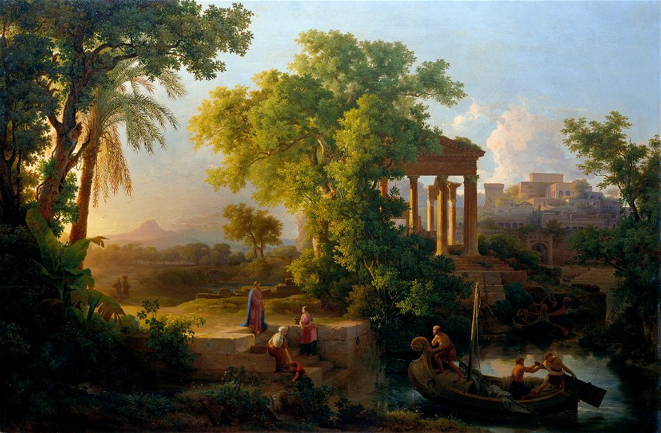 Károly Markó d. Ä. - Landschaft mit der Berufung des Hl. Petrus - 7819 - Kunsthistorisches Museum