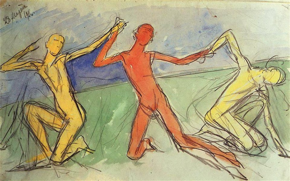 Kuzma Petrov-Vodkin boys-1916