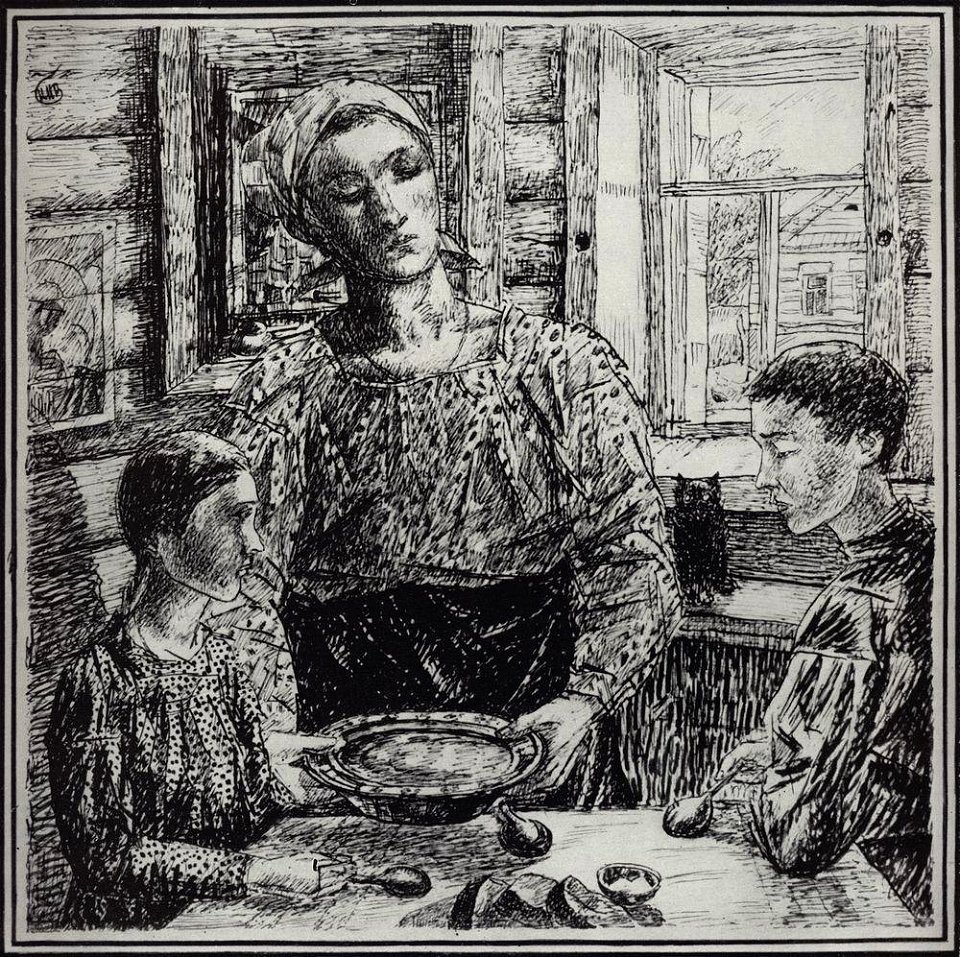 Kuzma Petrov-Vodkin mother-1919