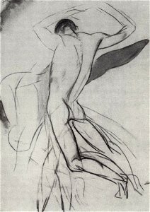 Kuzma Petrov-Vodkin boy-jumping-into-water-1913