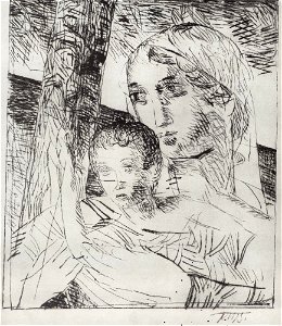 Kuzma Petrov-Vodkin motherhood-1928