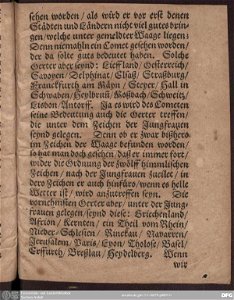 Kurtze iedoch eigentliche Und Warhafftige Beschreibung Des Cometen 07