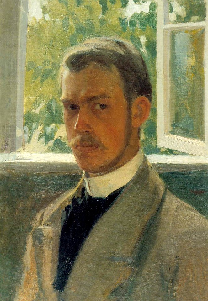 Kustodiev, self-portrait (1904, Perm)