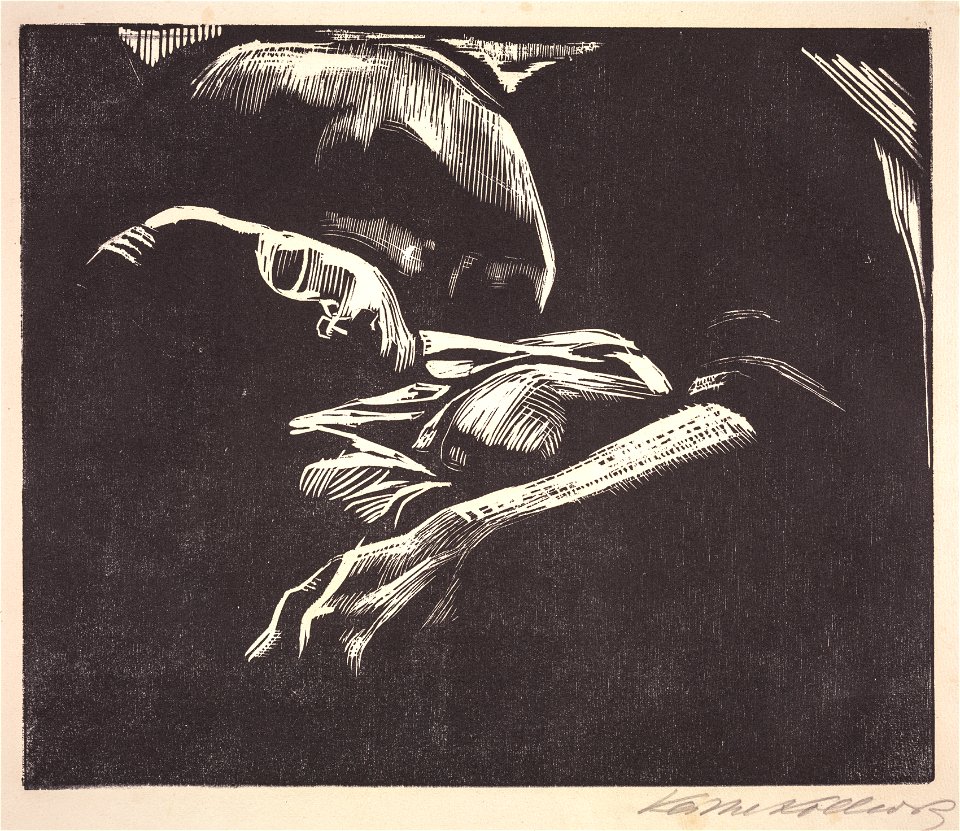 Käthe Kollwitz (German, 1867-1945) - Sleeping Woman and Child (Schlafende mit Kind) - 1959.263 - Cleveland Museum of Art