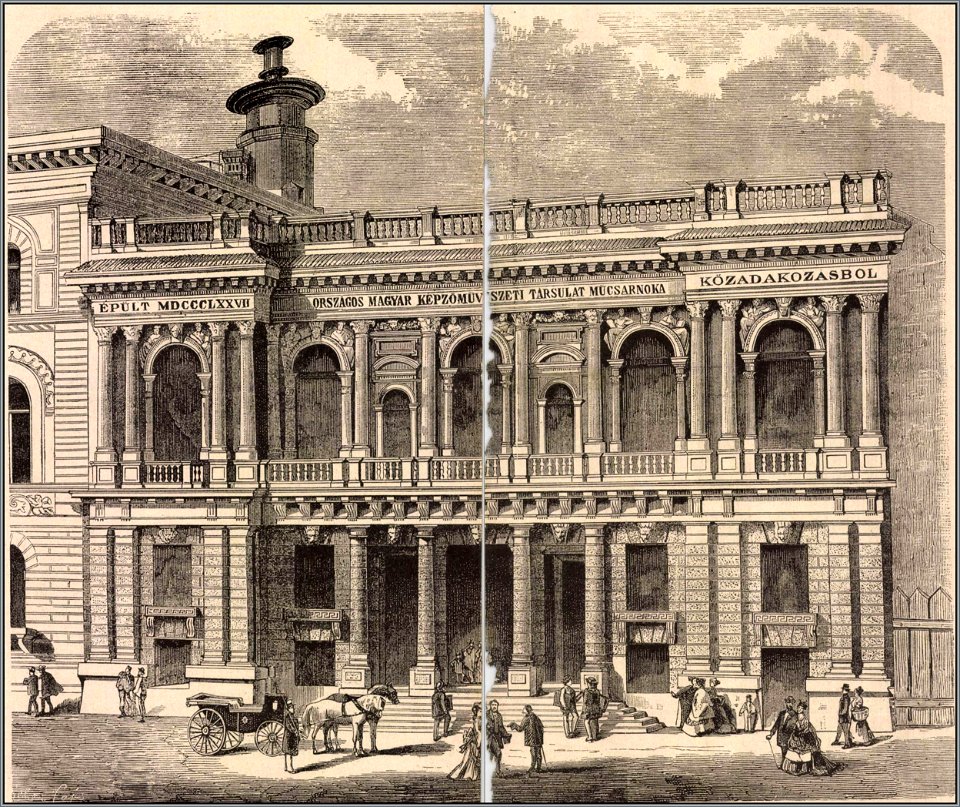 Képzőművészeti Társulat műcsarnoka. Mo. és a Nagyvilág, 1877