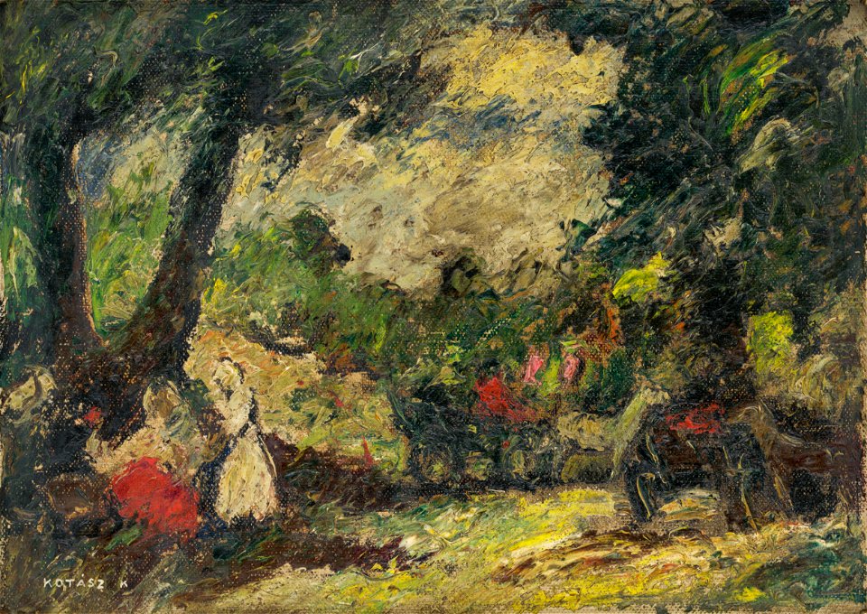 Károly Kotász - Scene in a Park - O 5651 - Slovak National Gallery