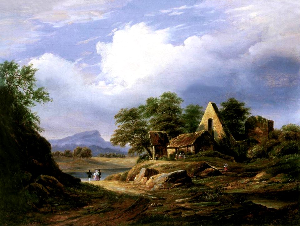 Károly Markó - Excursion in Italian Countryside - WGA14116