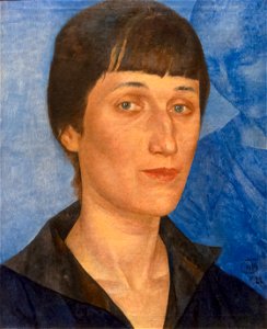 Kuzma Petrov-Vodkin. Portrait of Anna Akhmatova. 1922