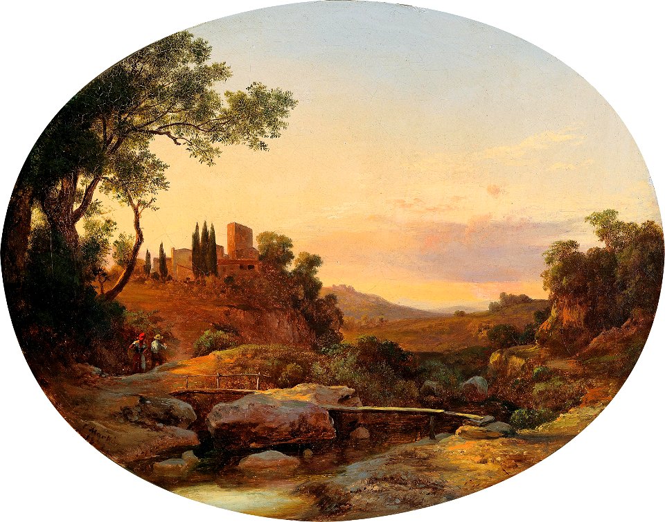 Károly Markó dJ Abendstimmung in der Campagna 1872