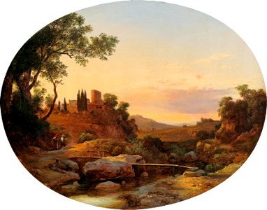 Károly Markó dJ Abendstimmung in der Campagna 1872