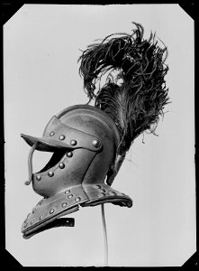 Kyrassiärhjälm till docka föreställande rytteriöverste, Sverige 1660-tal. Tillhörig Karl XI - Livrustkammaren - 19157