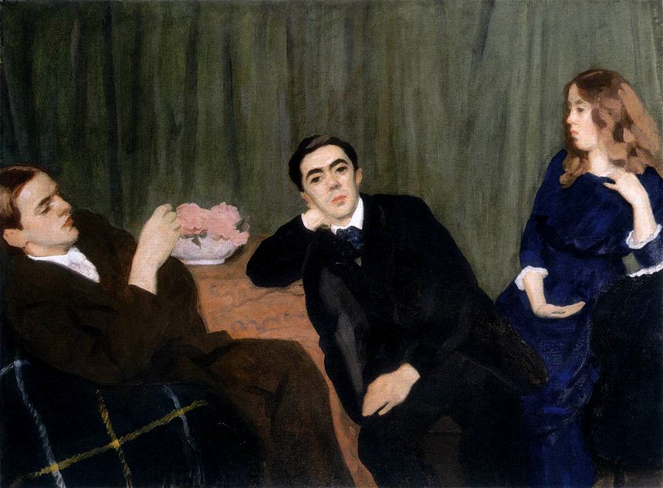 Károly Ferenczy (1862-1917) Triple Portrait (Sister and Brothers) (1911)