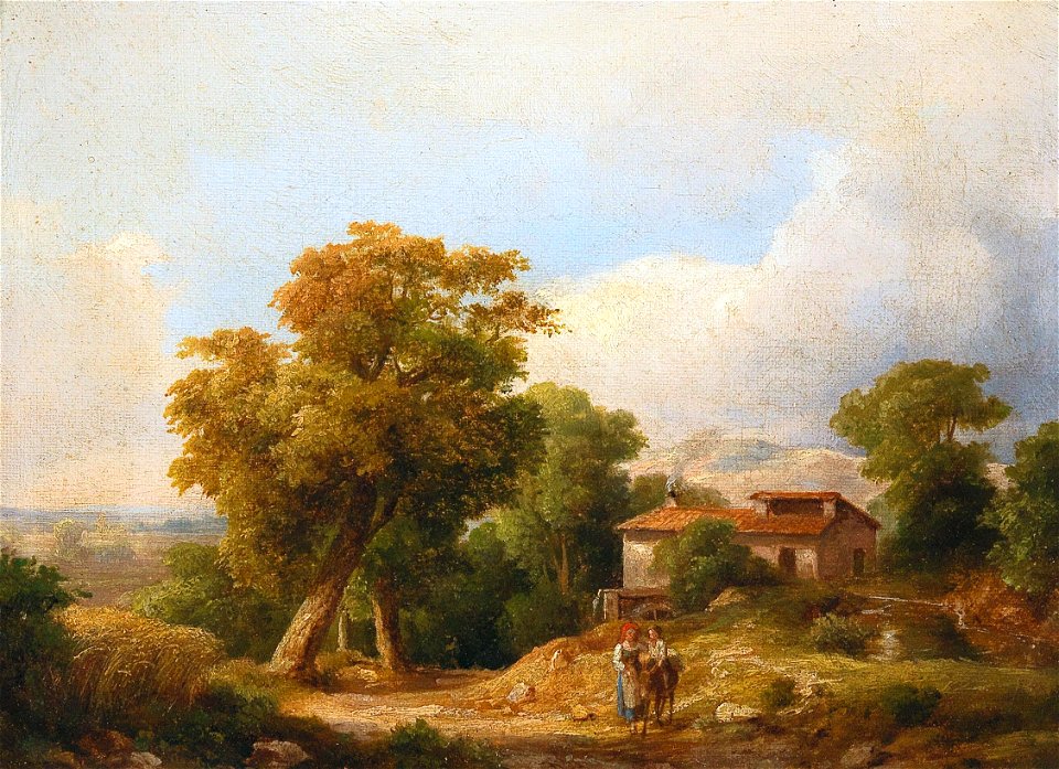 Károly Markó - Italienische Landschaft mit Bauernhaus