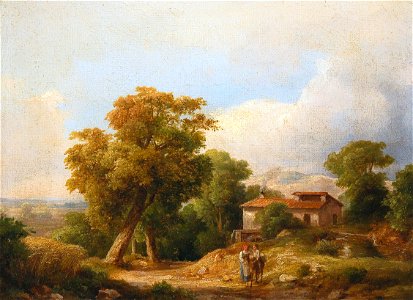 Károly Markó - Italienische Landschaft mit Bauernhaus