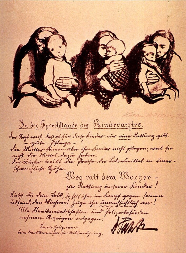 Käthe Kollwitz - In der Sprechstunde des Kinderarztes