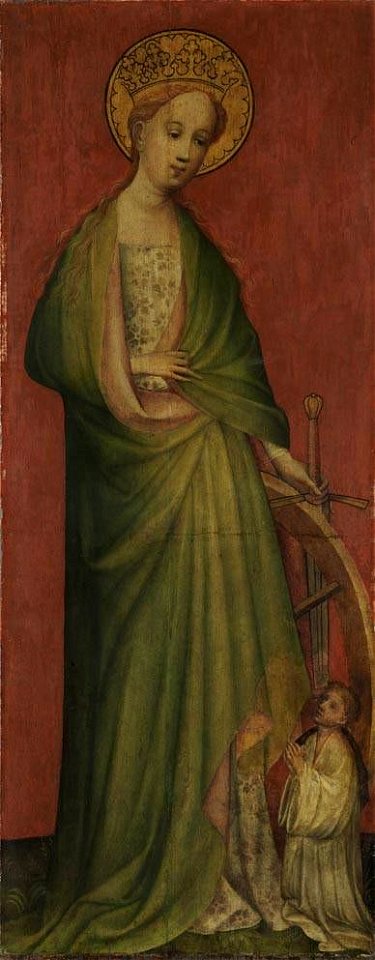 Kölnisch um 1420 - Hl. Katharina mit Stifter - WAF 457 - Bavarian State Painting Collections