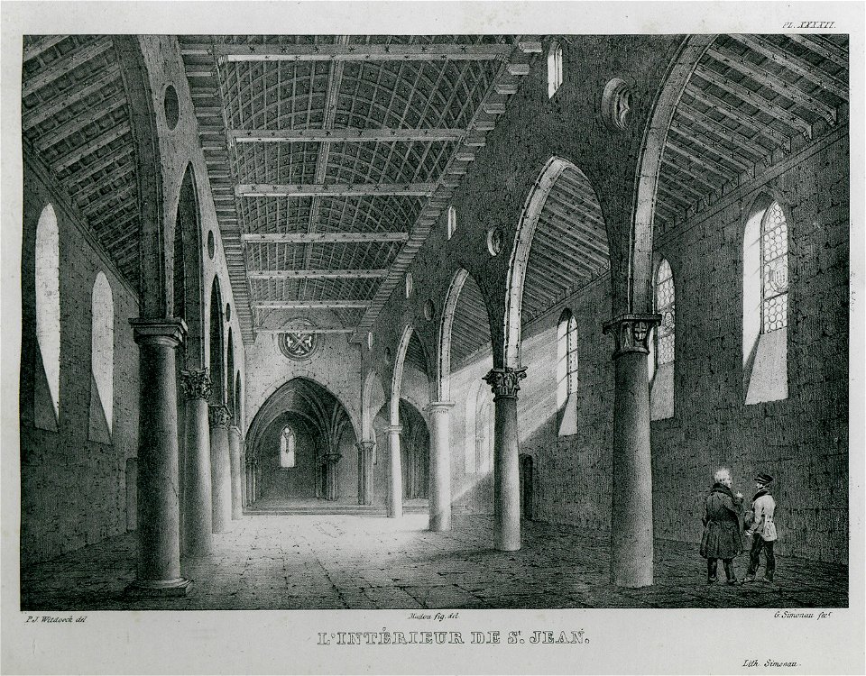 L' Intérieur de St Jean - Rottiers Bernard Eugène Antoine - 1828