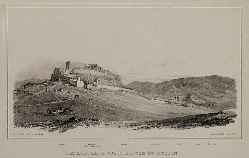 L'Acropole d'Athènes, vue du Muséon - Stackelberg Otto Magnus Von - 1834