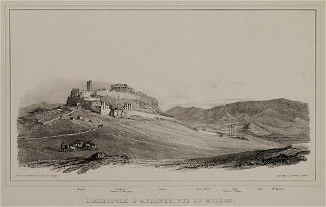 L'Acropole d'Athènes, vue du Muséon - Stackelberg Otto Magnus Von - 1834
