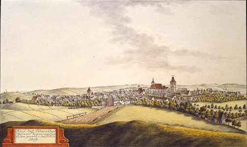 Königl. Stadt Böhmischbrod Kauřzimer Kreises, nach Hugo Sykora gemahlt v. Joann Venuto