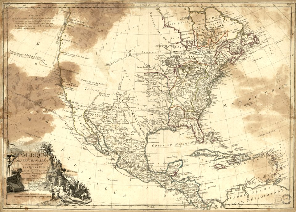 L'Amérique septentrionale, ou se remarquent les Etats Unis. LOC 74693118