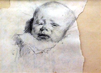Käthe Kollwitz-Enfant endormi-1892