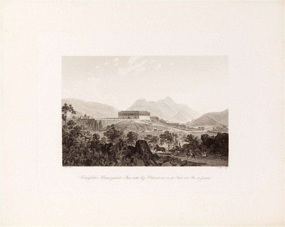 Königlicher Sommerpalast, Boa vista, bey S. Christovão, in der Nähe von Rio de Janeiro, da Coleção Brasiliana Iconográfica