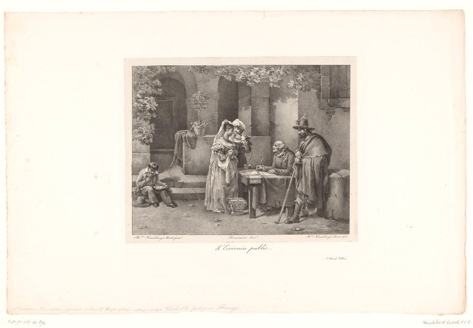 L'Ecrivain public (The Public Writer) Rijksmuseum RP-P-OB-40.694