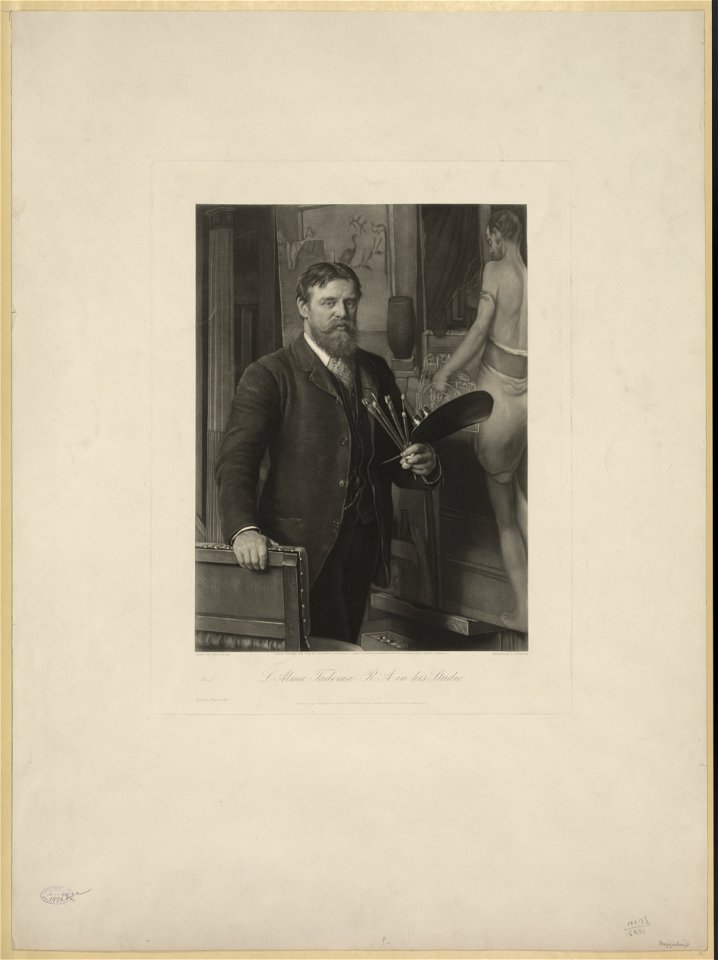 L Alma Tadema R.A. in his studio LCCN2003679912