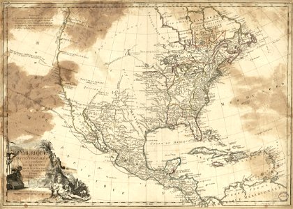 L'Amérique septentrionale, ou se remarquent les Etats Unis. LOC 74693118