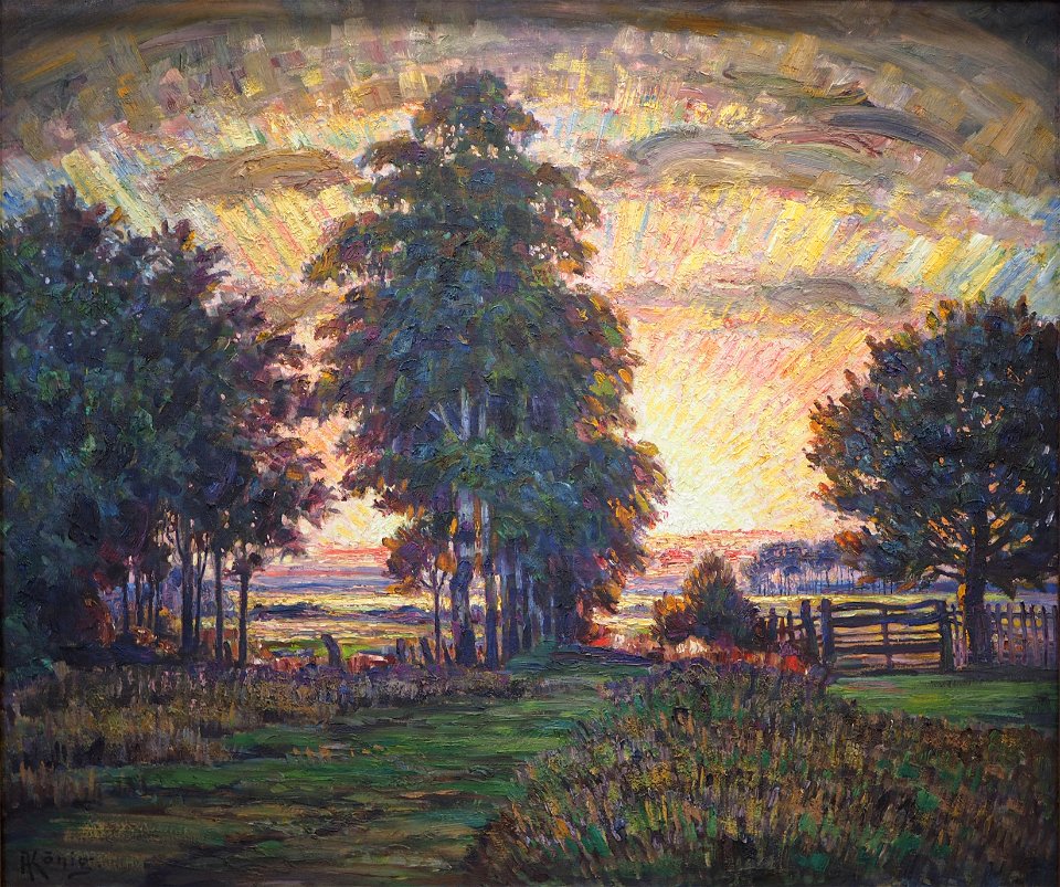 König Sonnenuntergang 1920@Albert König Museum