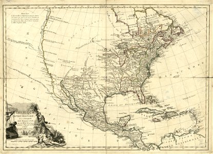 L'Amérique septentrionale, ou se remarquent les États Unis. LOC 74695019