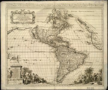 L'Amérique Septentrionale and Meridionale divisée en ses principales parties, ou sont distingués les vns des autres les estats suivant qu'ils appartiennent presentement aux François, Castillans, (4072627616)