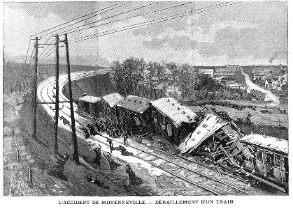 L'arrière du train après le déraillement