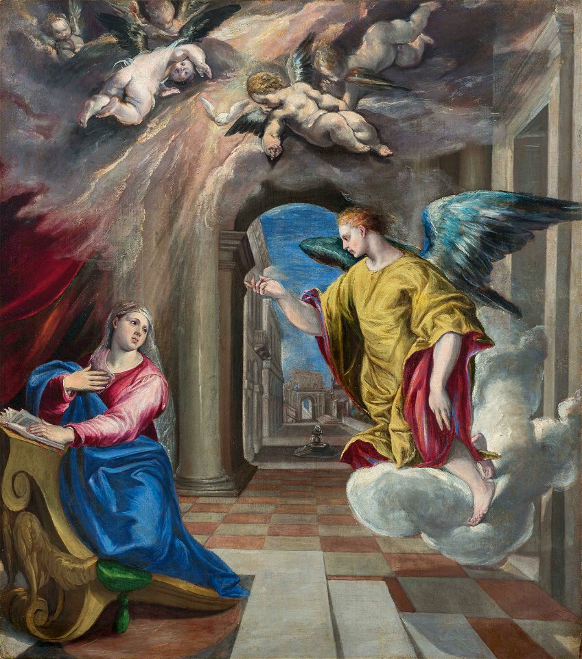 L'Anunciació, Doménikos Theotokópoulos (El Greco), segle XVI