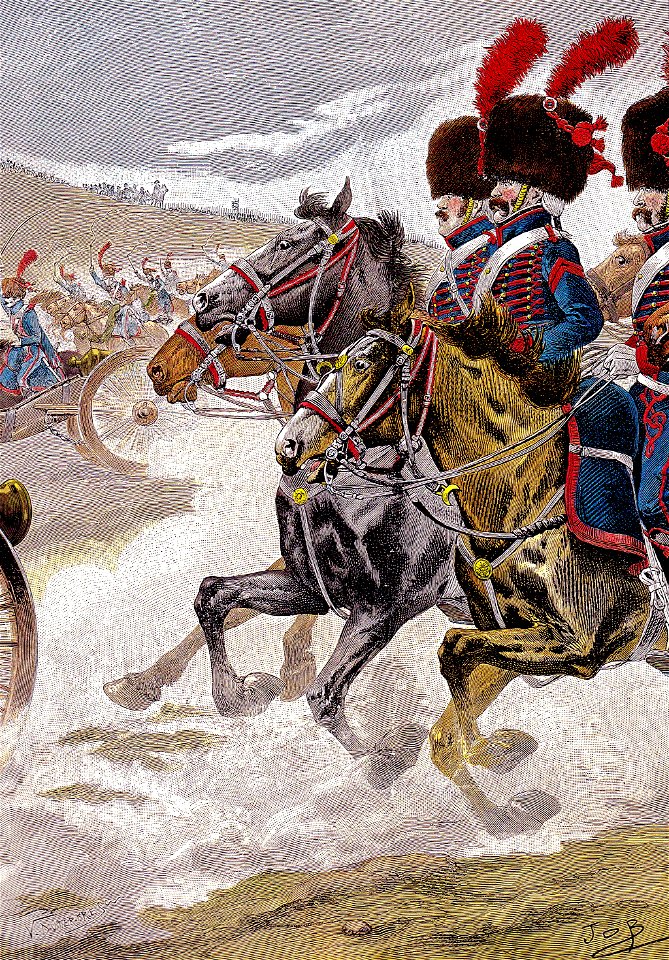 L'artillerie à cheval de la Garde à Wagram, 1809