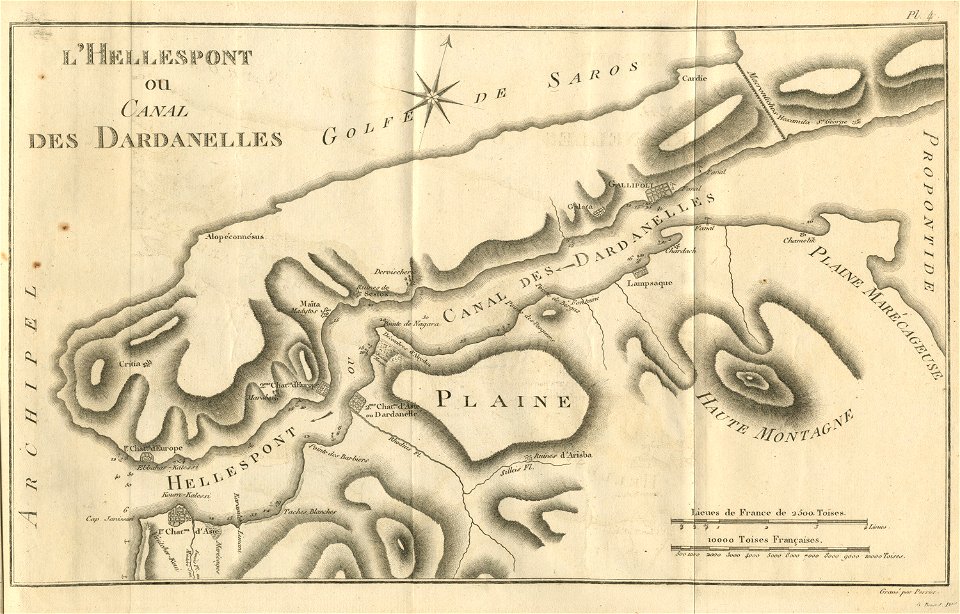 L'Hellespont ou Canal des Dardanelles - Olivier Guillaume Antoine - 1801