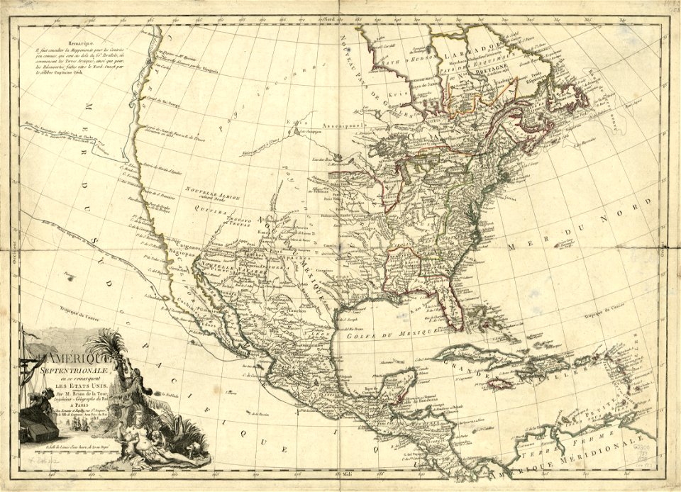 L'Amérique septentrionale, ou se remarquent les États Unis. LOC 74695019