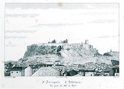 L'Acropole d'Athènes, vue prise du côté du Nord - Godard - Faultrier Victor - 1857