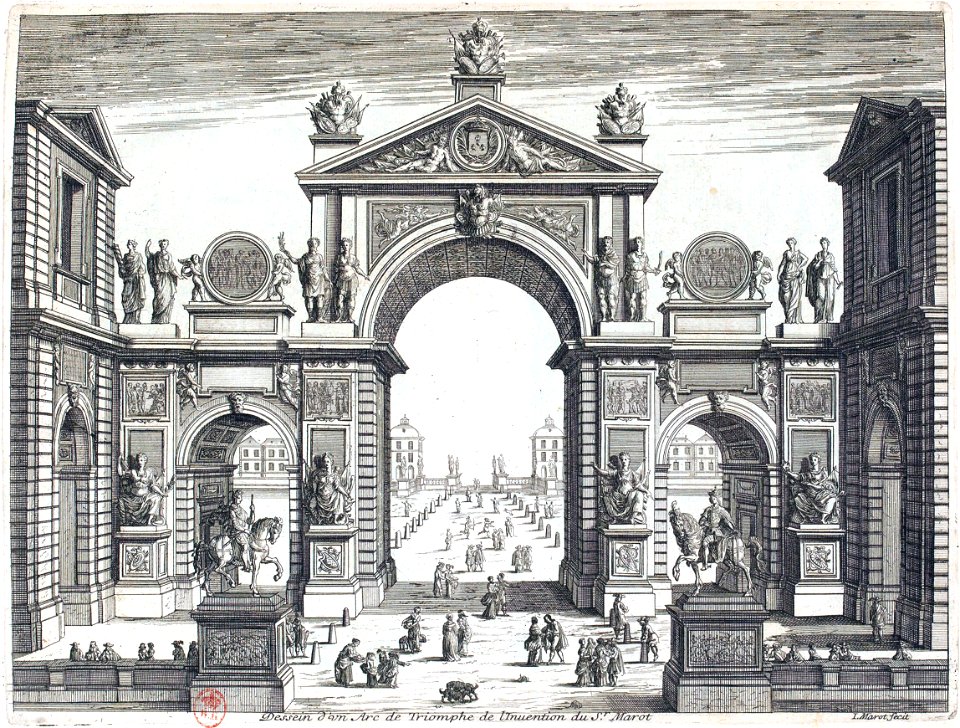 L'Architecture française (Marot) BnF RES-V-371 008r-f25 Arc de Triomphe par Marot 6 (adjusted)