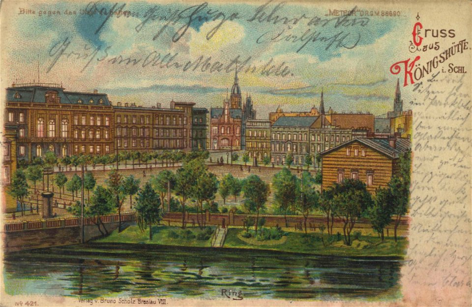 Königshütte, Schlesien - Bismarckring (3) (Zeno Ansichtskarten)