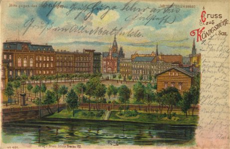 Königshütte, Schlesien - Bismarckring (3) (Zeno Ansichtskarten)